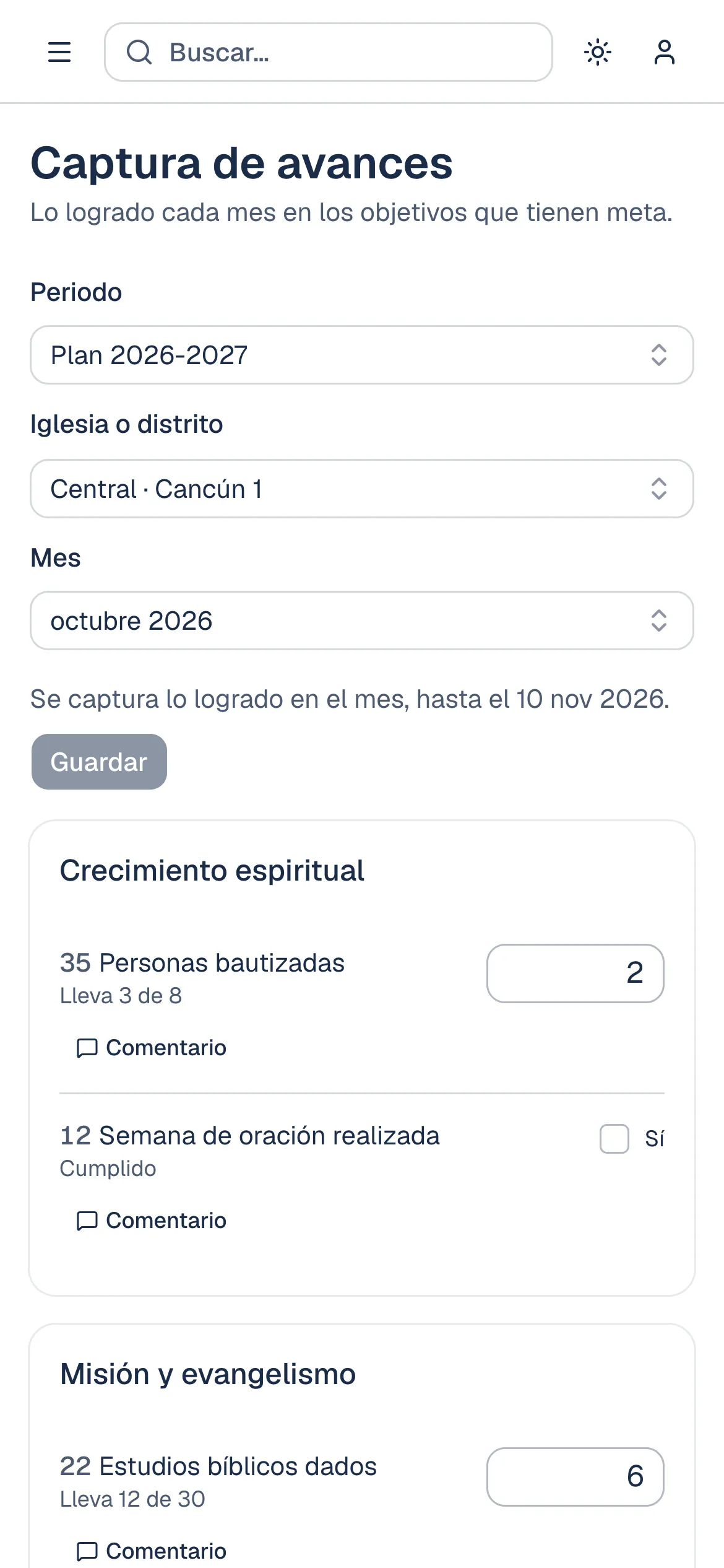 Captura de avances en el celular